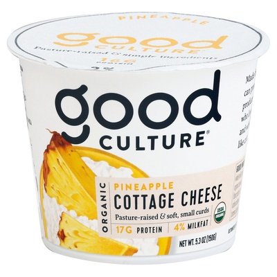 Good Culture Cottage Cheese Organic Pineapple 12/5 OZ [UNFI #2947885] [ebt]