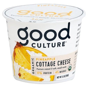 Good Culture Cottage Cheese Organic Pineapple 12/5 OZ [UNFI #2947885] [ebt]