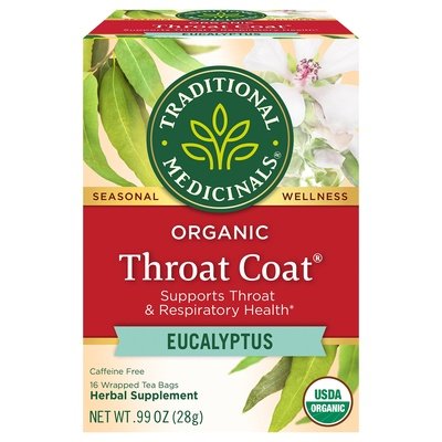 Traditional Medicinals Throat Coat Organic Eucalyptus Tea Bags 6/16 BAG [UNFI #2384600] [ebt]
