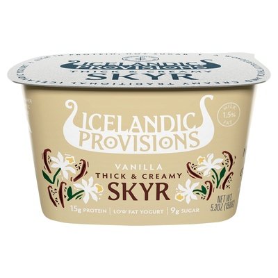 Icelandic Provisions Skyr Low Fat Vanilla Thick & Creamy 12/5.3 OZ [UNFI #1994052] [ebt]