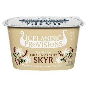 Icelandic Provisions Skyr Low Fat Vanilla Thick & Creamy 12/5.3 OZ [UNFI #1994052] [ebt]
