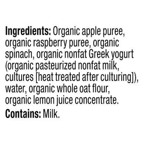 Plum Organics Stage 2 Organic Apple Raspberry Spinach + Greek Yogurt 3.5OZ Pouch 6/3.5 OZ [UNFI #1522697] [ebt]