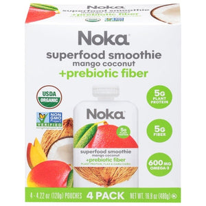 Noka Superfood Smoothie Mango Coconut 4 Pack 6/4 PACK [UNFI #2706810] [ebt]