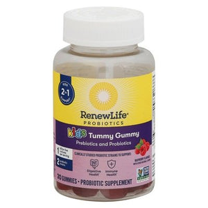 Renew Life Prebiotics and Probiotics Tummy Gummy Raspberry Kids 30 CT [UNFI #2954899] T