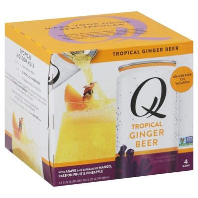 Q Drinks Ginger Beer Tropical 6/4/7.5 Z [UNFI #2803195] [ebt] T