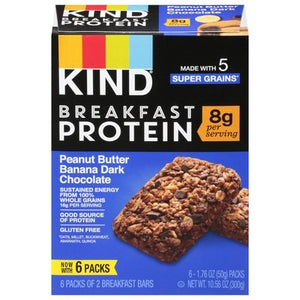 Kind Protein Bars Breakfast Peanut Butter Banana Dark Chocolate 5/6/1.76 [UNFI #2903045] [ebt]