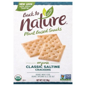 Back To Nature Crackers Organic Classic Saltine 6/7 OZ [UNFI #1517101] [ebt]