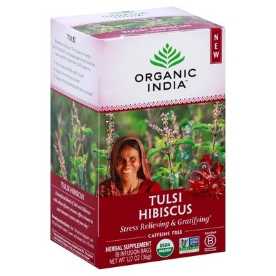 Organic India Tulsi Hibiscus Infusion Bags 6/18 CT [UNFI #2364065] [ebt]