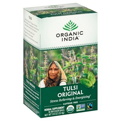 Organic India Herbal Supplement Tulsi Original Caffeine Free Infusion Bags 6/18 Ct [UNFI #0124966] [ebt]