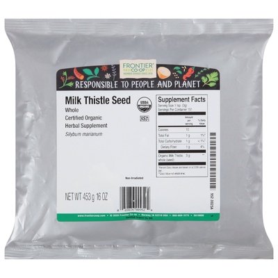 Frontier Nat Prod Co-Op Milk Thistle Seed Whole 1LB [UNFI #546614] [ebt]
