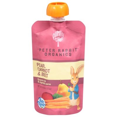 Peter Rabbit Organics Fruit & Vegetable Puree Pear Carrot & Beet Organic 10/4.4 OZ [UNFI #1620533] [ebt]
