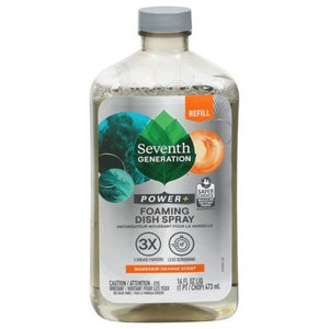 Seventh Generation Foaming Dish Spray Mandarin Orange Scent Refill 6/16 OZ [UNFI #2921120] T