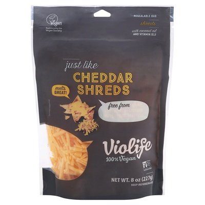 Violife Cheese Shreds Just Like Cheddar 8/8 OZ [UNFI #2329712] [ebt]