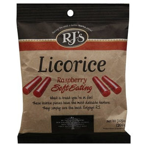 Rjs Licorice Licorice Soft Eating Raspberry 8/7.05 OZ [UNFI #2150266] [ebt] T
