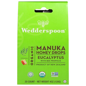 Wedderspoon Honey Drops Organic Manuka Eucalyptus 4 OZ [UNFI #3076494] [ebt] T