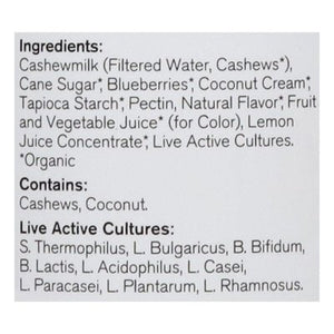 Forager Project Cashewmilk Yogurt Smoothie Dairy-Free Organic Blueberry Probiotic 6/28 OZ [UNFI #2011310] [ebt]