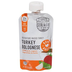 Serenity Kids Turkey Bolognese 7+ Months 6/3.5 OZ [UNFI #2634939] [ebt]