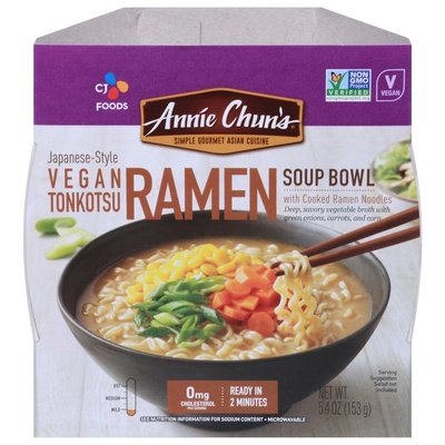 Annie Chuns Soup Bowl Vegan Tonkotsu Ramen Japanese-Style Mild 6/5.4 OZ [UNFI #2738904] [ebt]