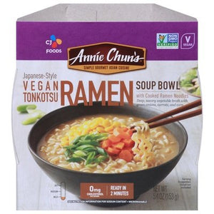 Annie Chuns Soup Bowl Vegan Tonkotsu Ramen Japanese-Style Mild 6/5.4 OZ [UNFI #2738904] [ebt]