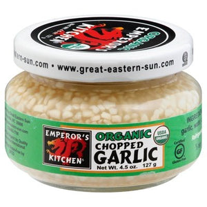 Emperors Kitchen Garlic Organic Chopped 12/4.5 OZ [UNFI #0932350] [ebt]