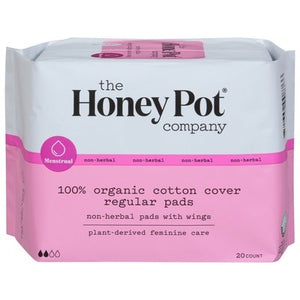The Honey Pot Pads Regular Non-Herbal 1/20 CT [UNFI #2721249] T