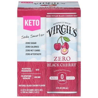 VIRGIL Black Cherry, Can 4/12 OZ [UNFI #2920361] [ebt] T