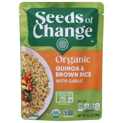 Seeds Of Change Quinoa & Brown Rice With Garlic Organic 12/8.5 OZ [UNFI #476903] [ebt]