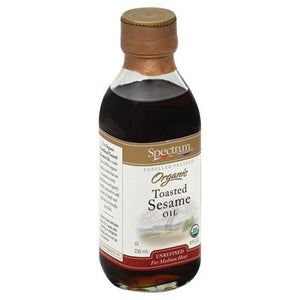 Spectrum Naturals Sesame Oil Toasted Organic Unrefined 6/8 OZ [UNFI #497560] [ebt]