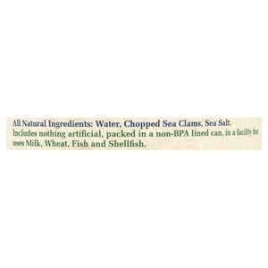 Bar Harbor Sea Clams Chopped 12/6.5 OZ [UNFI #0292011] [ebt]