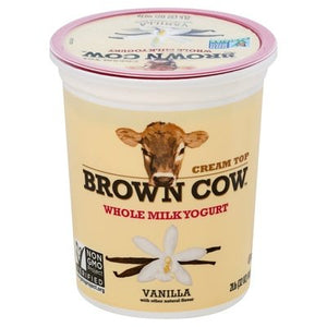 Brown Cow Yogurt Whole Milk Vanilla 6/32 OZ [UNFI #0391953] [ebt]