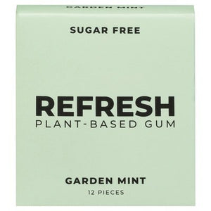 Refresh Gum Gum Plant-Based Sugar Free Garden Mint 12/12 CT [UNFI #2934941] [ebt] T