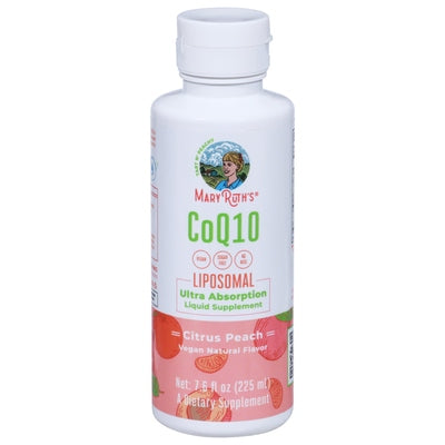 Mary Ruths CoQ10 Liposomal Citrus Peach 7.6 OZ [UNFI #2921146] T