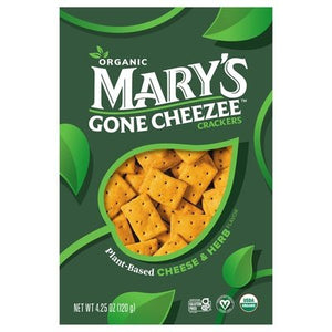 Marys Gone Crackers Crackers Organic Plant-Based Cheese & Herb Flavor 6/4.25 OZ [UNFI #2860567] [ebt]