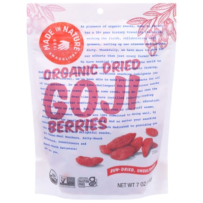 Made In Nature Goji Berries Dried Organic 6/7 OZ [UNFI #2708865] [ebt]