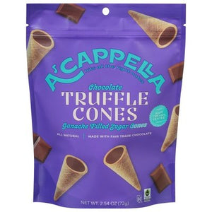 Acappella Truffle Cones Chocolate 6/2.54 OZ [UNFI #2982817] [ebt] T
