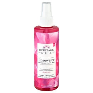 Heritage Store, Inc Facial Mist Rosewater Refreshing 8 OZ [UNFI #1157148] T