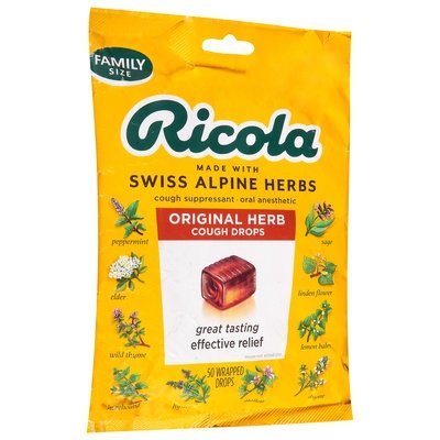 Ricola Cough Drops Original Herb Family Size 12/50 PC [UNFI #2874709] [ebt] T
