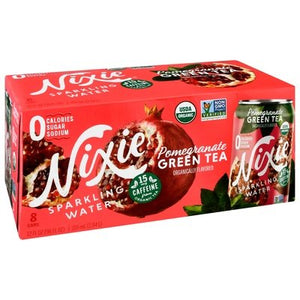Nixie Sparkling Water Sparkling Water Pomegranate Green Tea 3/8/12 OZ [UNFI #2478683] [ebt] T