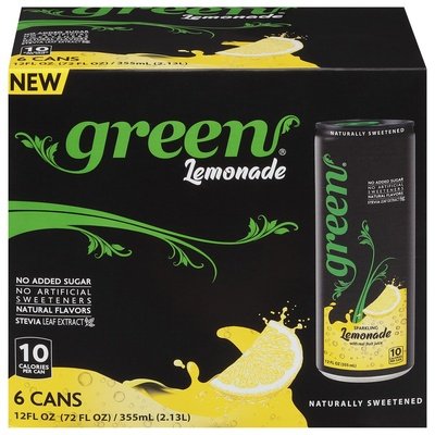 Green Sparkling Beverage Lemonade 4/6/12 OZ [UNFI #2884724] [ebt] T