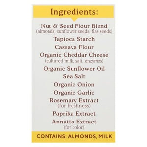 Simple Mills Crackers Almond Flour Farmhouse Cheddar 6/4.25 OZ [UNFI #1827344] [ebt]