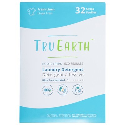 Tru Earth Laundry Detergent Eco-Strips Ultra Concentrated HE Fresh Linen 12/32 CT [UNFI #2743342] T