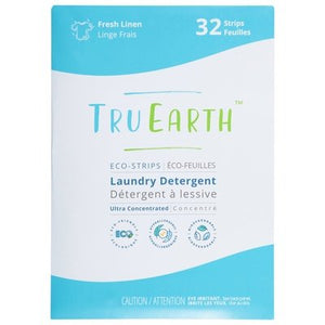 Tru Earth Laundry Detergent Eco-Strips Ultra Concentrated HE Fresh Linen 12/32 CT [UNFI #2743342] T