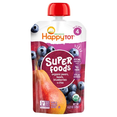 Happy Tot Fruit & Veggie Blend Super Foods Stage 4 16/4.22 OZ [UNFI #1251214] [ebt]