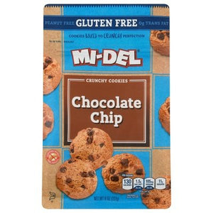 Mi-Del Crunchy Cookies Gluten Free Chocolate Chip 8/8 OZ [UNFI #2006203] [ebt]