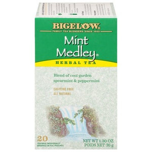 Bigelow Herbal Tea Caffeine Free Mint Medley Tea Bags 6/20 Bag [UNFI #0725382] [ebt]