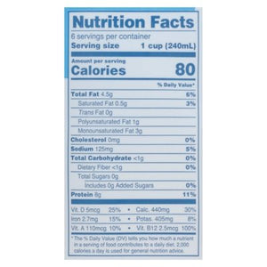 Ripple Foods Milk Plant-Based Dairy-Free Unsweetened Original 6/48 OZ [UNFI #1844109] [ebt] T