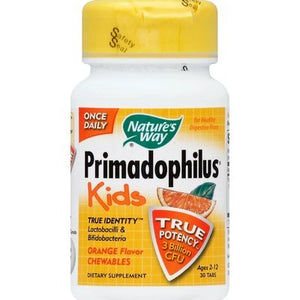 Natures Way Primadophilus Kids Chewables Orange Flavor 30 Tab [UNFI #0960146] T