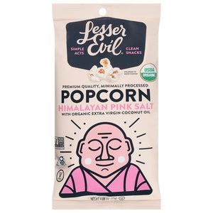 Lesser Evil Popcorn Himalayan Pink Salt 18/.88 OZ [UNFI #1629039] [ebt]