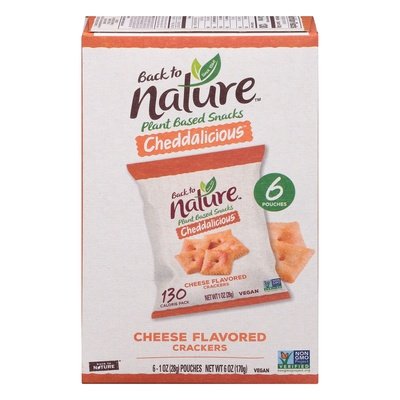 Back To Nature Cheddalicious Cheese Flavored Crackers 4/6/1 OZ [UNFI #2674406] [ebt]