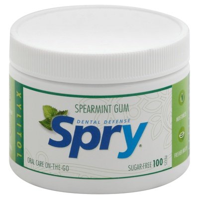 Spry Gum Sugarfree Spearmint 100 CT [UNFI #1710045] [ebt] T
